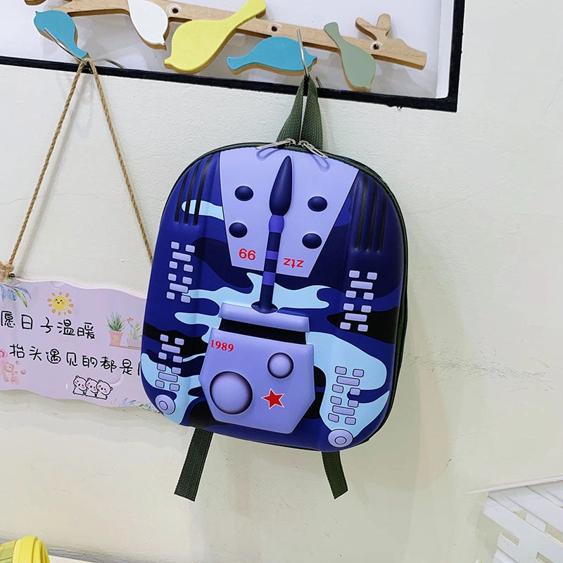 Cute multi-color eggshell school bag
