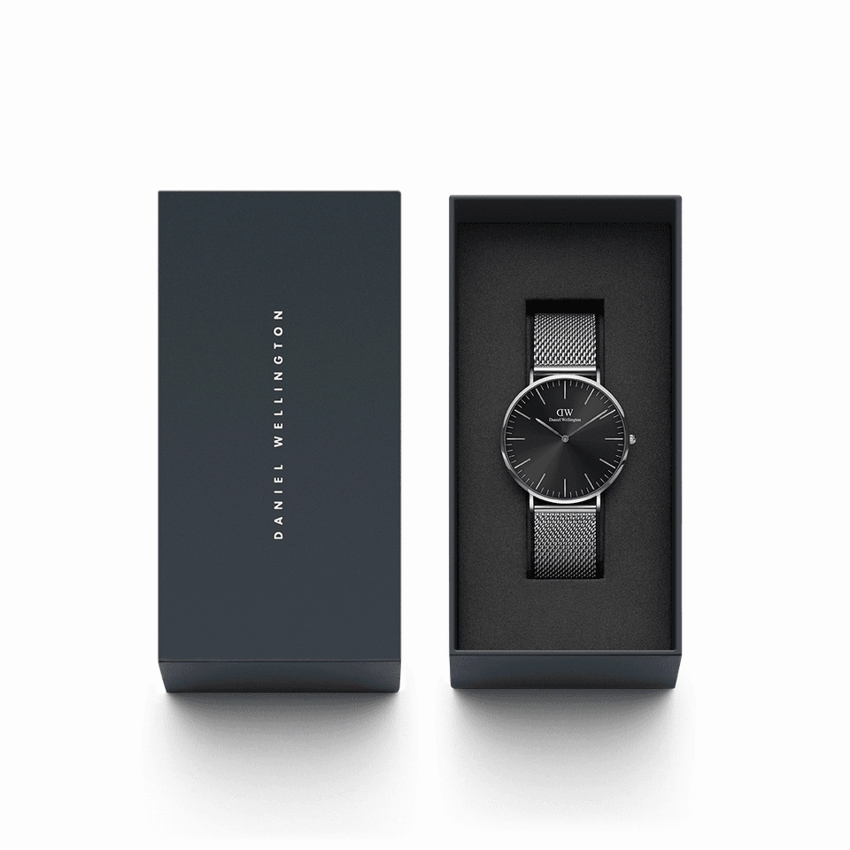 Daniel Wellington Classic 40mm Sterling Onyx Watch DW00100629
