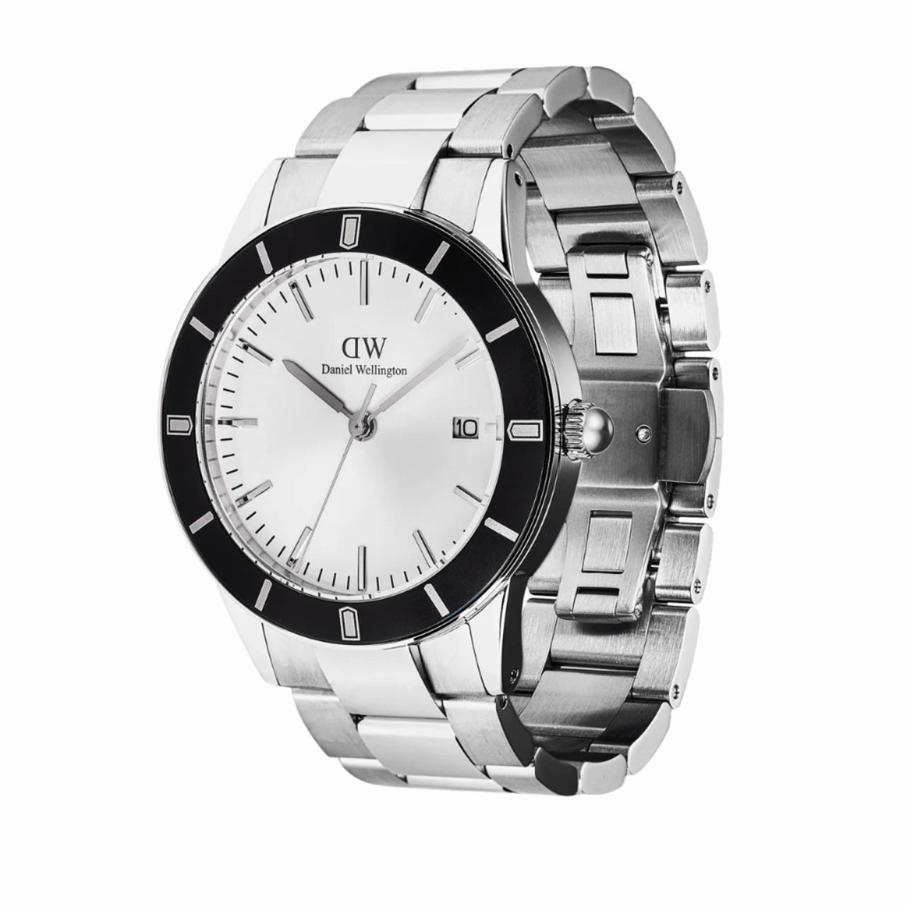 Daniel Wellington Iconic Paradigma Link Black Bezel White Dial Watch DW00100819