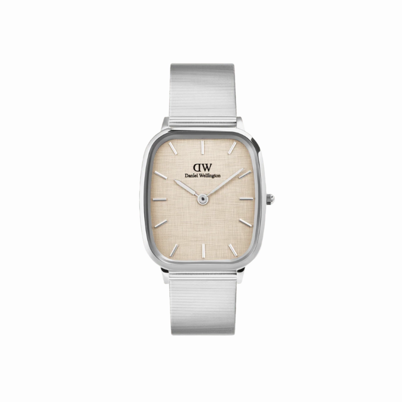 Daniel Wellington Marlon Sterling Wire Vintage Linen Pattern Dial Watch DW00100812