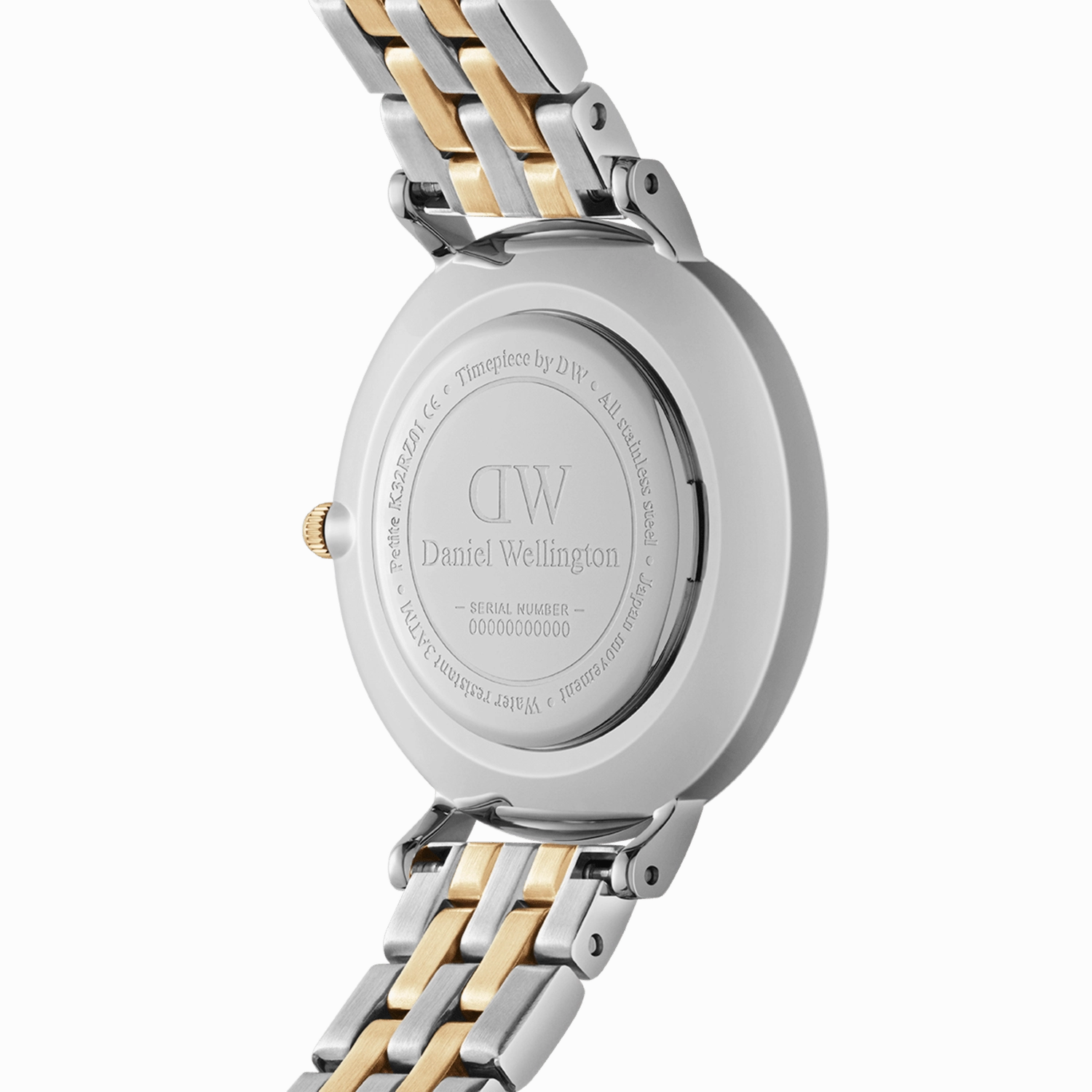 Daniel Wellington Petite 28mm Bezel 5-Link White MOP Two-Tone Watch DW00100665