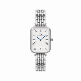 Daniel Wellington Quadro Roman Numerals 5-Link White Dial Watch DW00100691