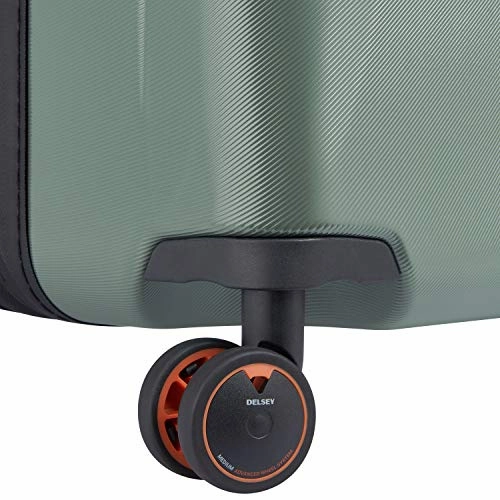 DELSEY Paris Cactus Hardside Luggage with Spinner Wheels, Khaki, Carry-On 19 Inch