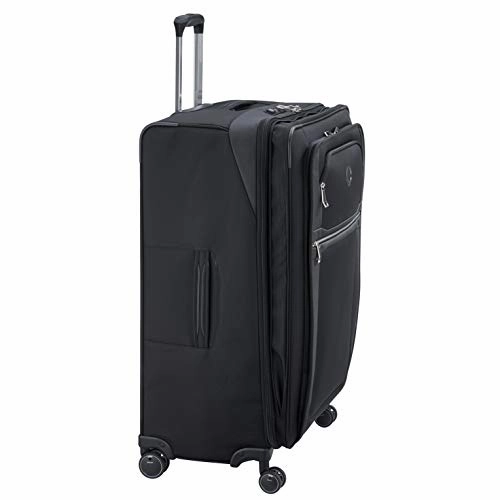 DELSEY Paris Executive Collection Softside Expandable Luggage with Spinner Wheels, Black, Checked-Large 29 Inch