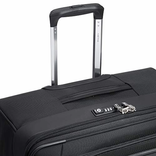 DELSEY Paris Executive Collection Softside Expandable Luggage with Spinner Wheels, Black, Checked-Large 29 Inch