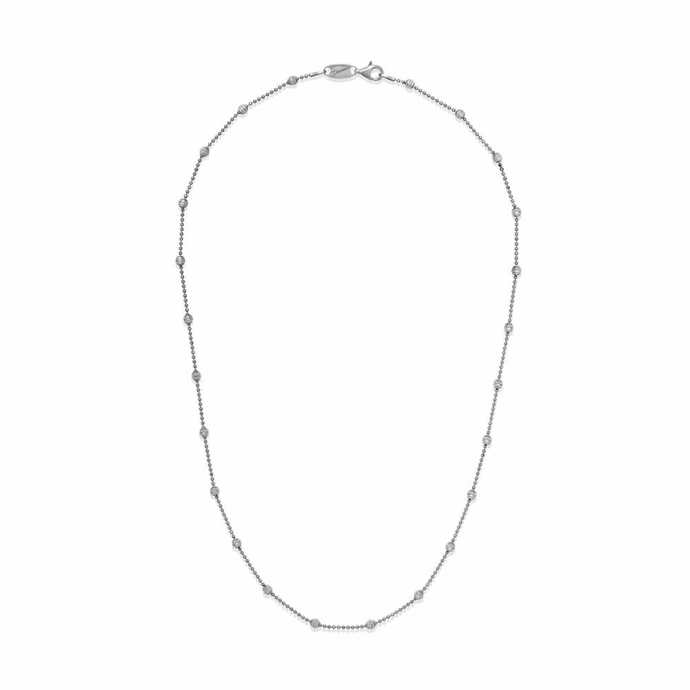 Desmos "Shine" Diamond-Cut Bead Station Necklace