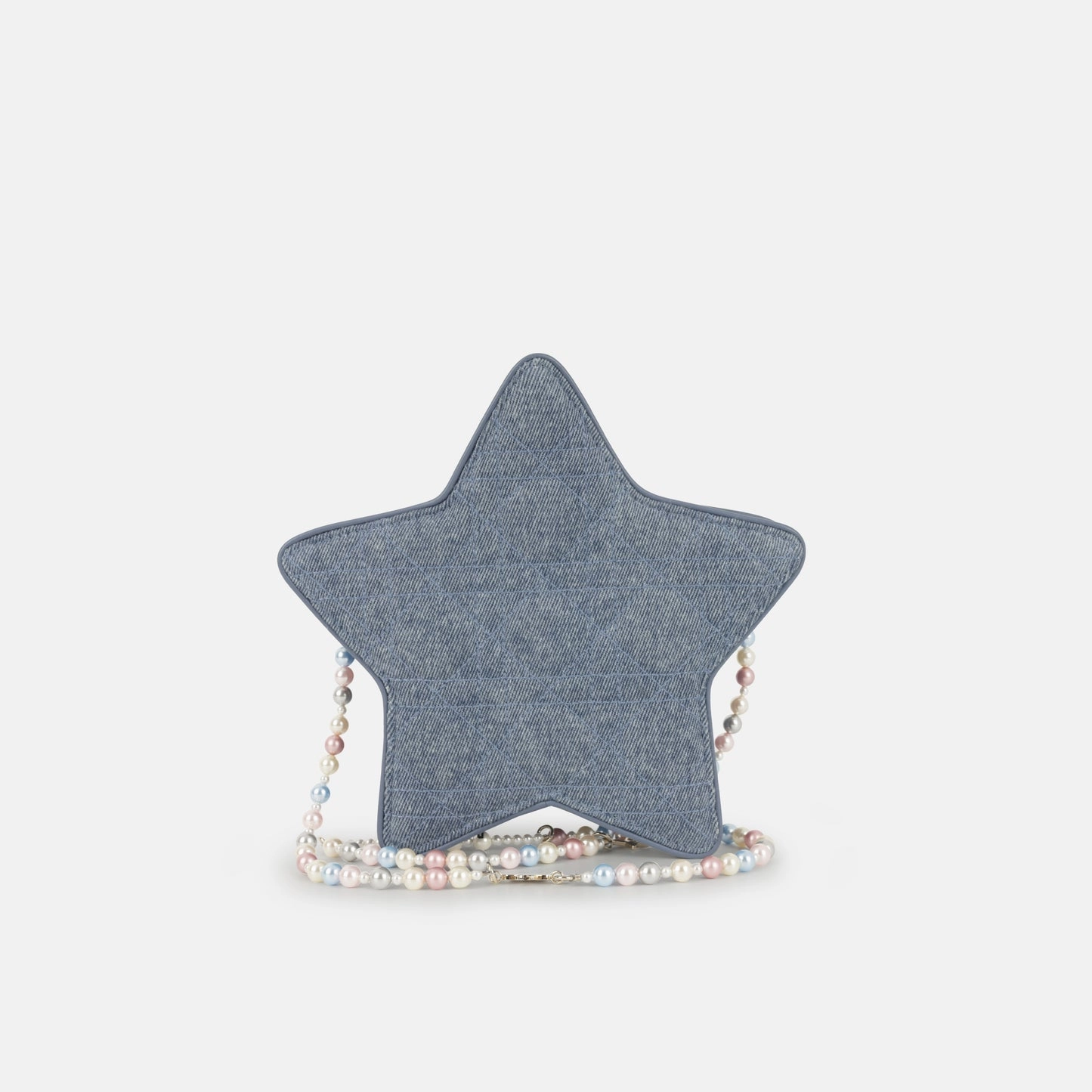 Dior - Mini Star Crossbody Bag - Blue Denim Multi Pearl CGHW - Pre-Loved