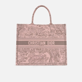 Dior Dior - Large Book Tote - Pink Toile Du Juoy - 2023 - Pre-Loved
