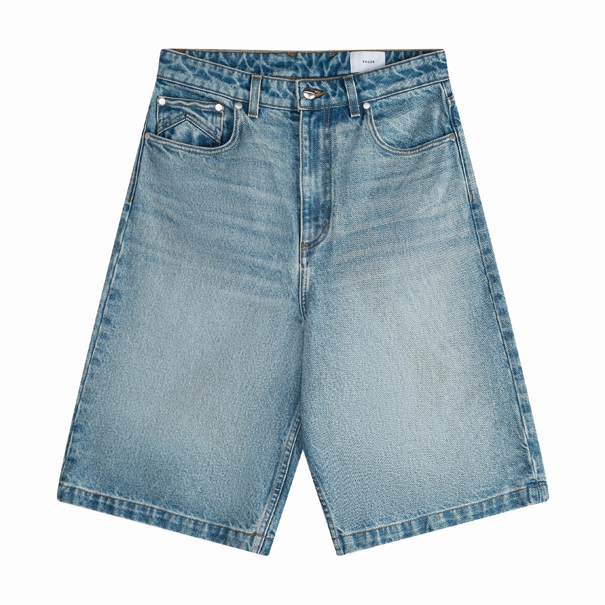 Drop Crotch Denim Shorts 'Light Indigo'