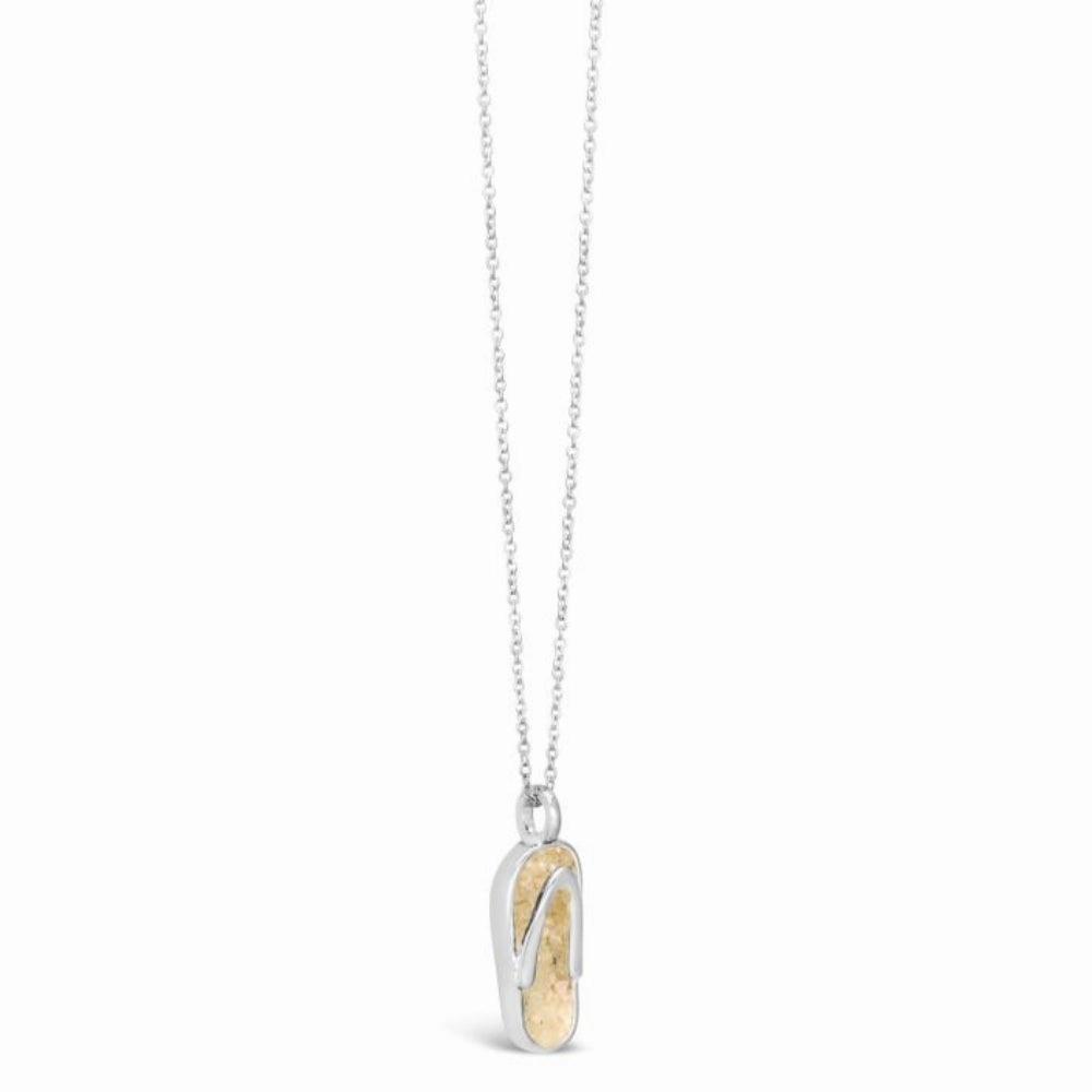 Dune Jewelry Sterling Silver Flip Flop Necklace