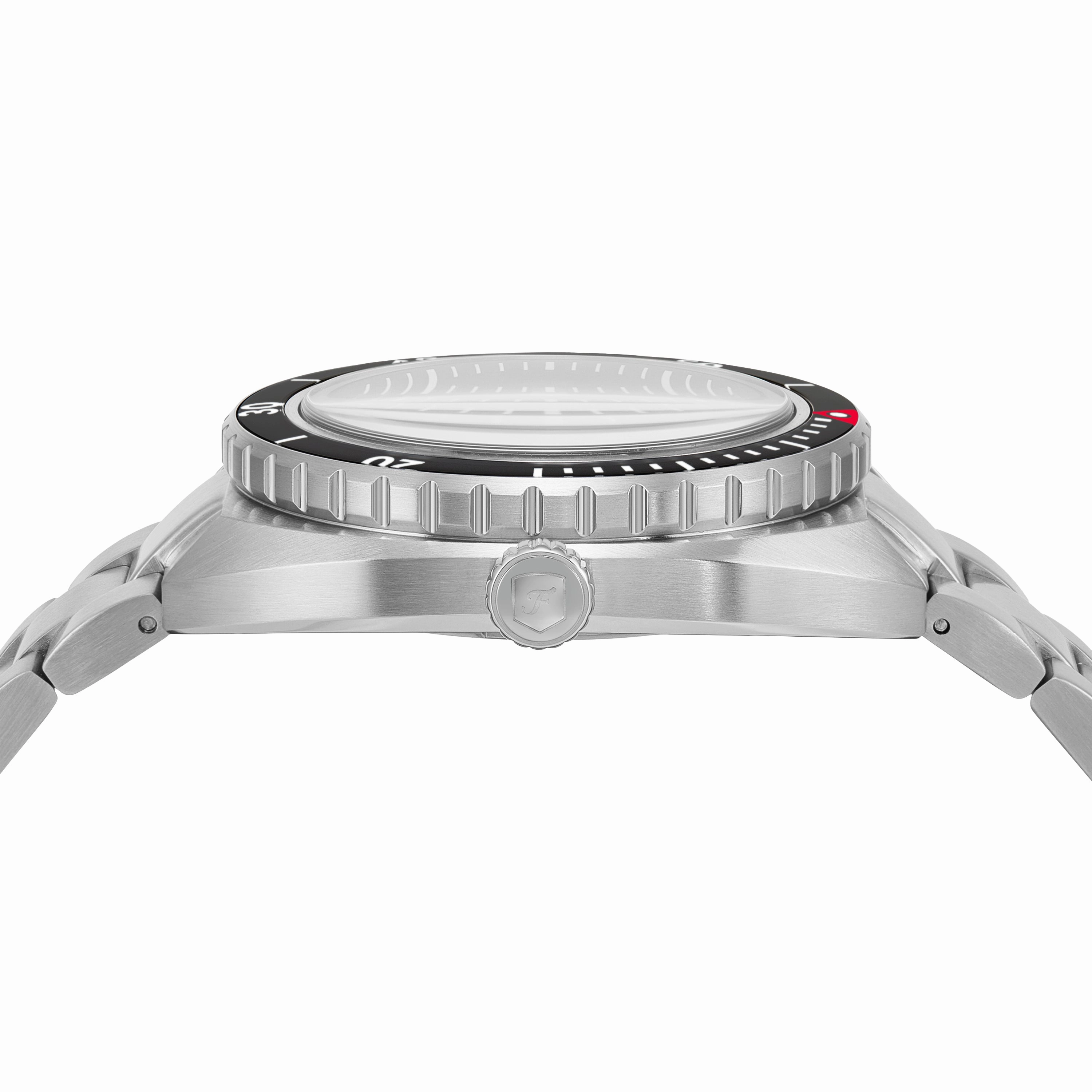 Elegant Fossil Breaker Stainless Steel Date Watch FS6063
