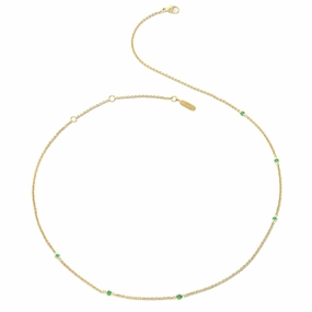 Emerald Station Necklace