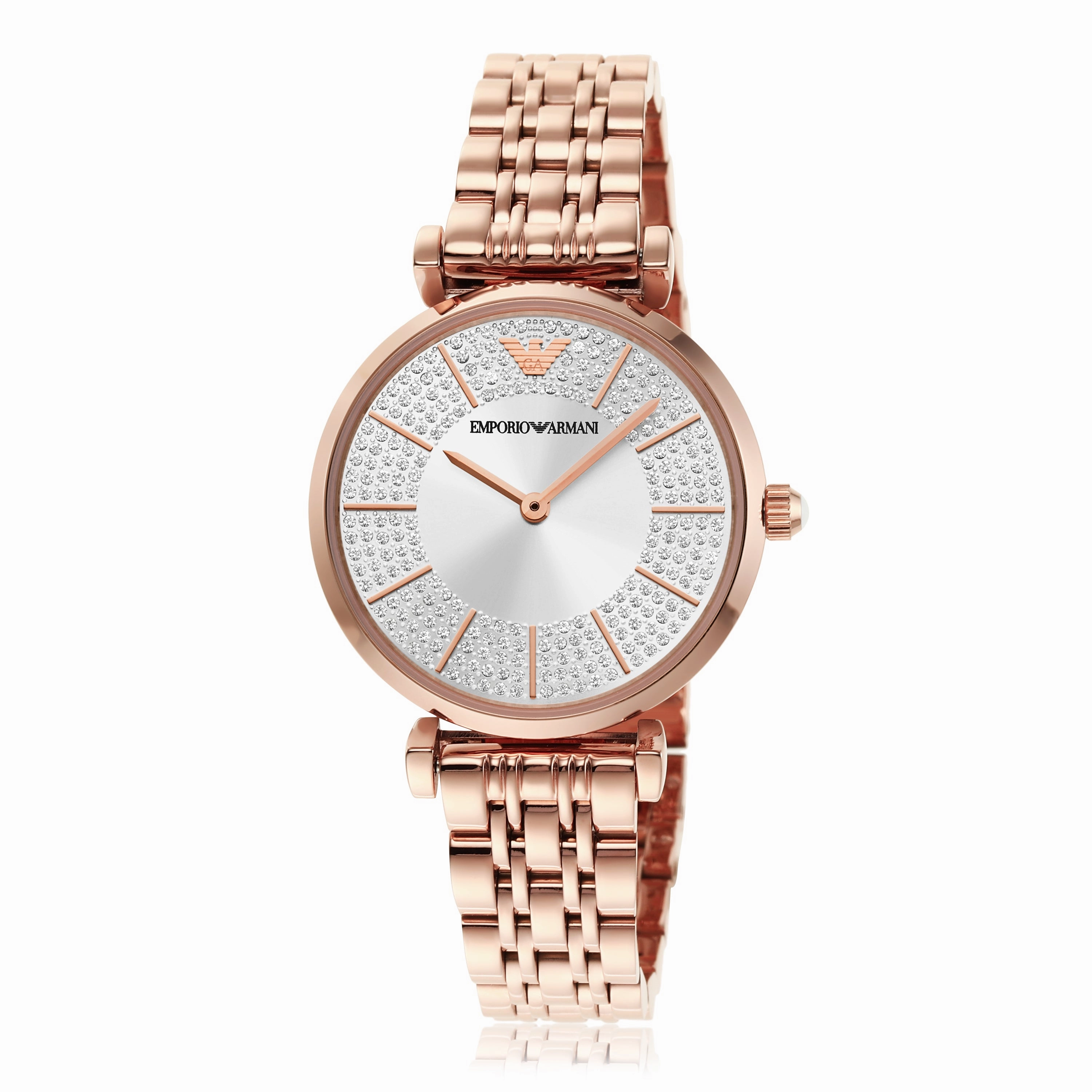 Emporio Armani Elegant Rose Gold Women's Steel Watch AR11446