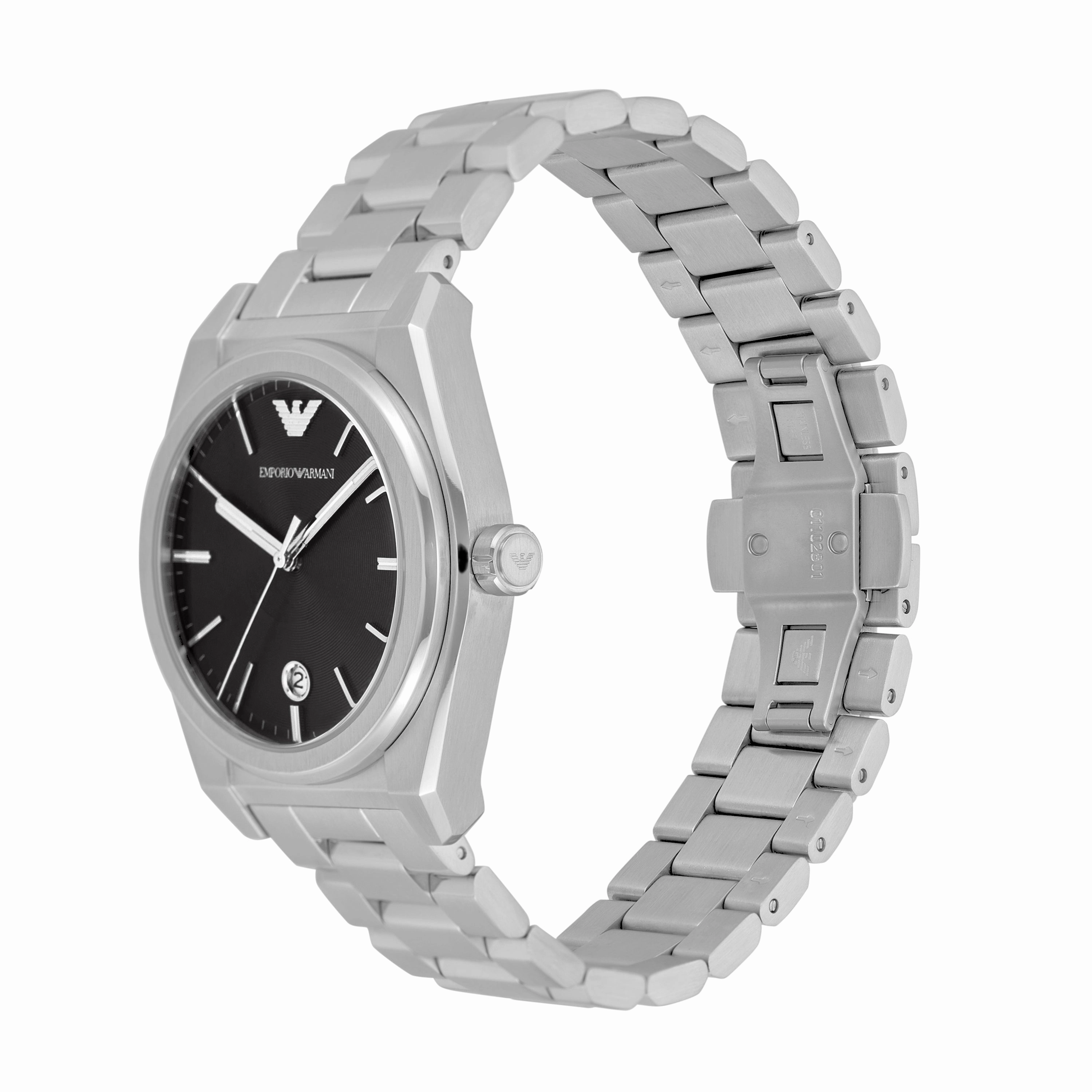 Emporio Armani Three-Hand Date Black Dial Stainless Steel AR11622