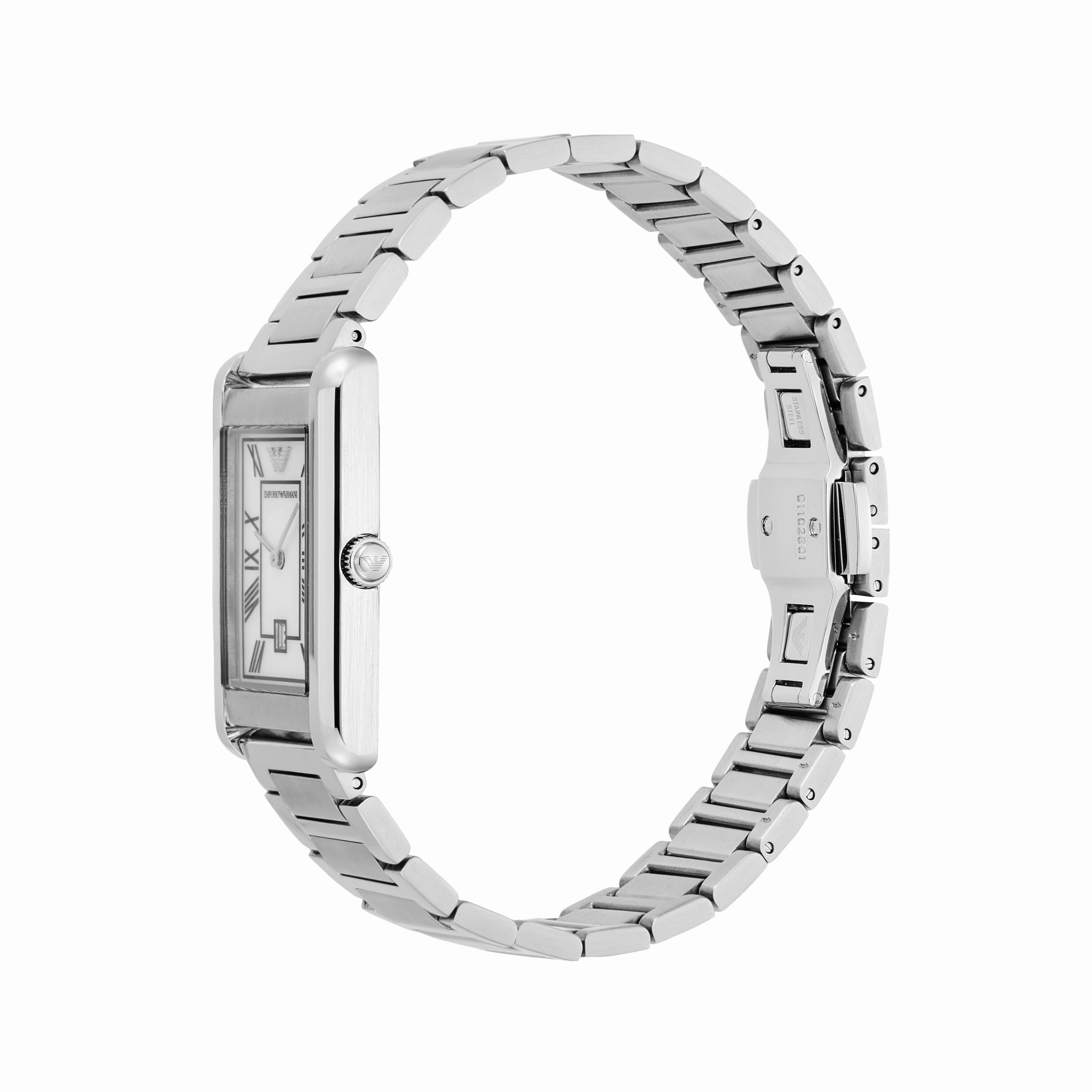 Emporio Armani Two-Hand Mother of Pearl Dial Stainless Steel Watch AR11664