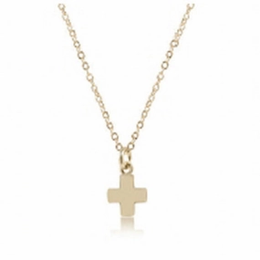 enewton egirl 14" Necklace Gold - Signature Cross Small Charm