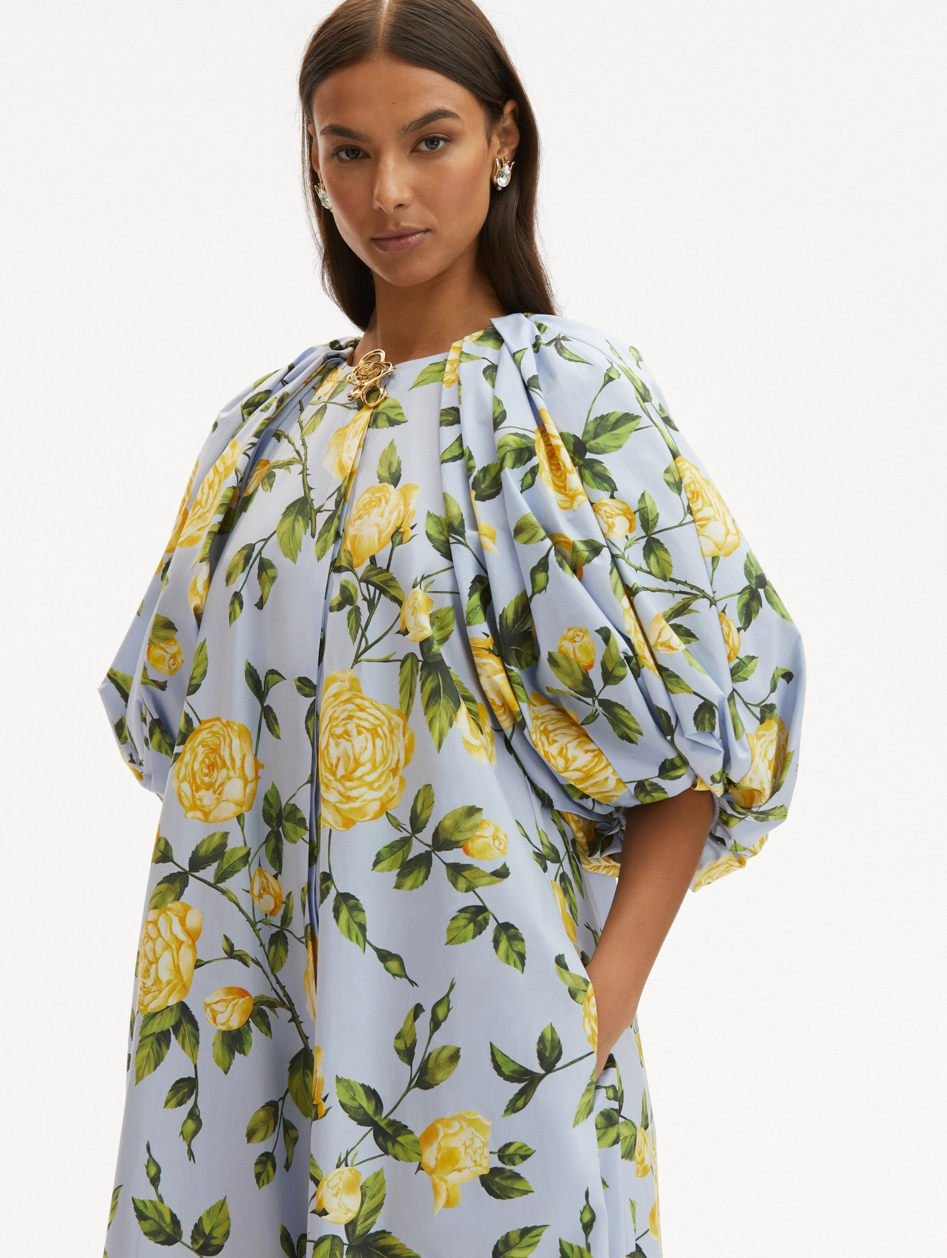 English Rose Cotton Poplin Caftan