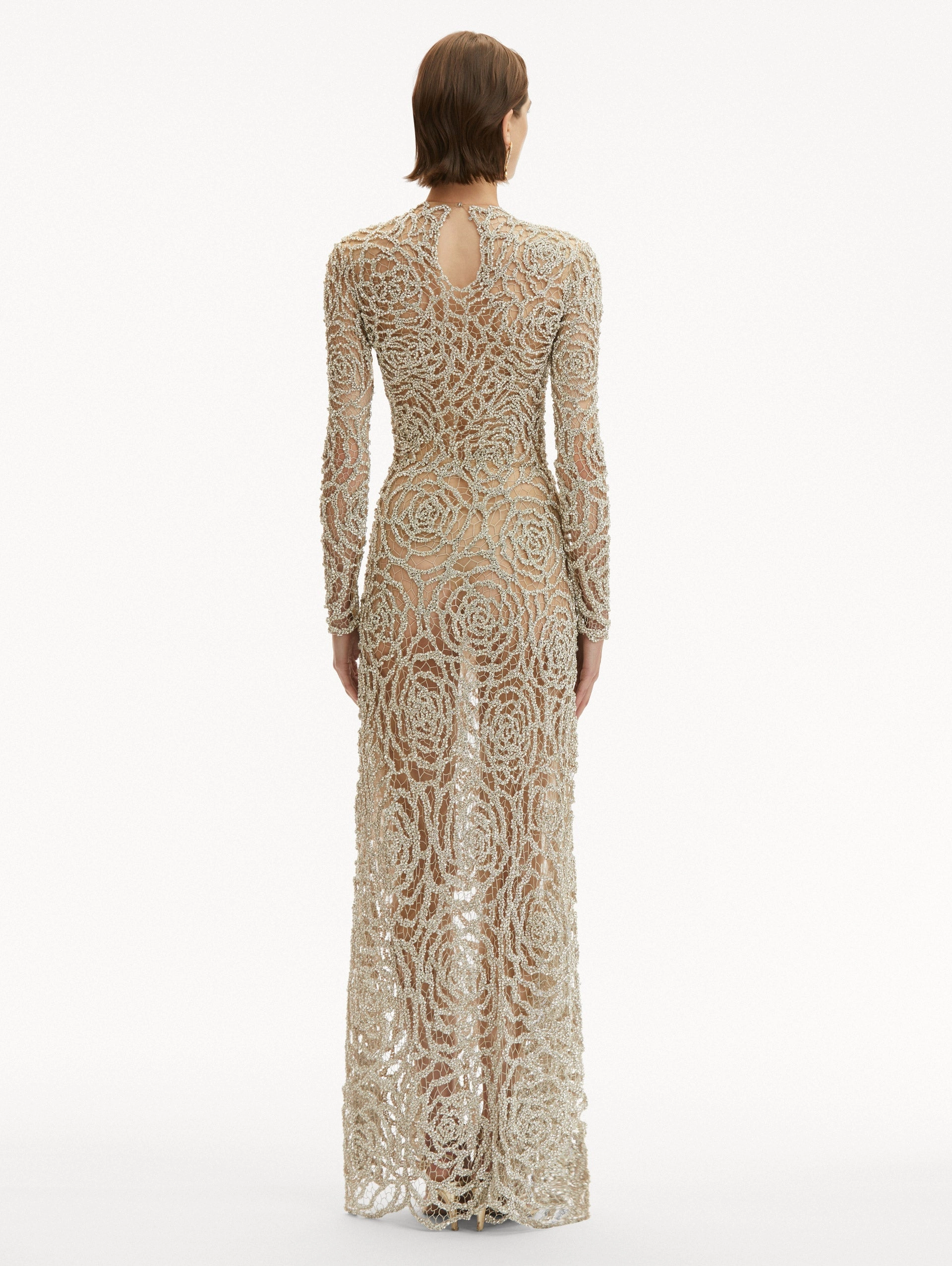 English Rose Crystal Embroidered Gown