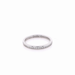 Estate 14 Karat White Gold Eternity Diamond Wedding Band