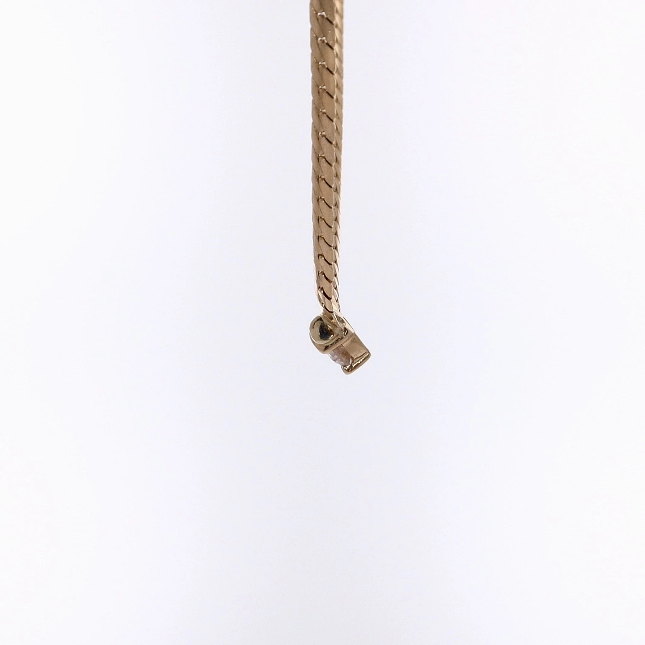 Estate 14 Karat Yellow Gold Diamond Pendant Necklace