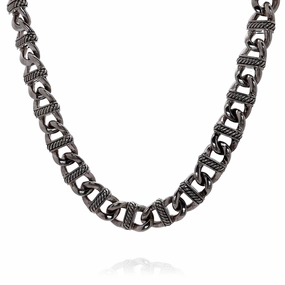 Estate David Yurman Sterling Silver Curb Link Design Madison Link Chain Necklace