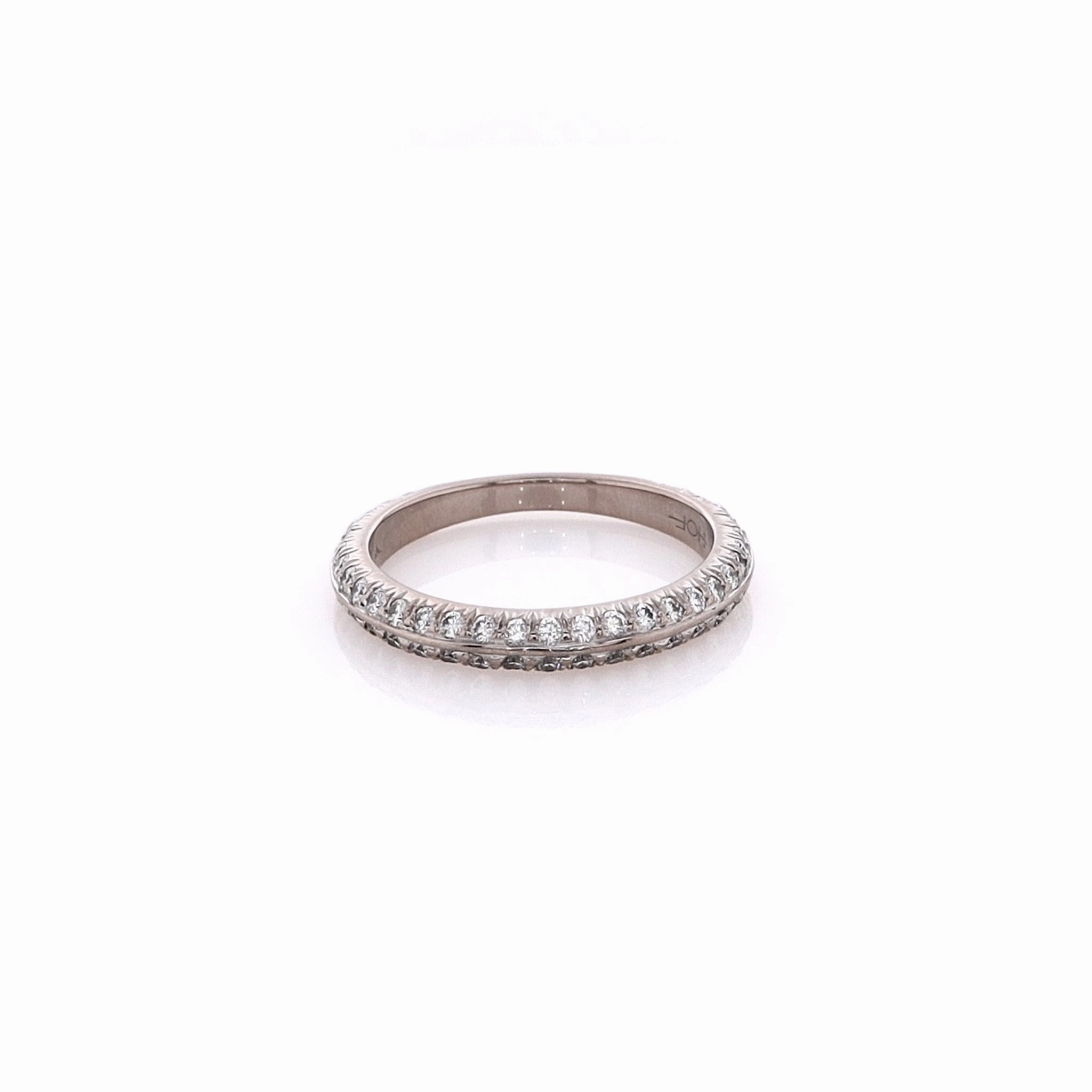 Estate Hearts On Fire 18 Karat White Gold WB 2ROW D.62TW HVS