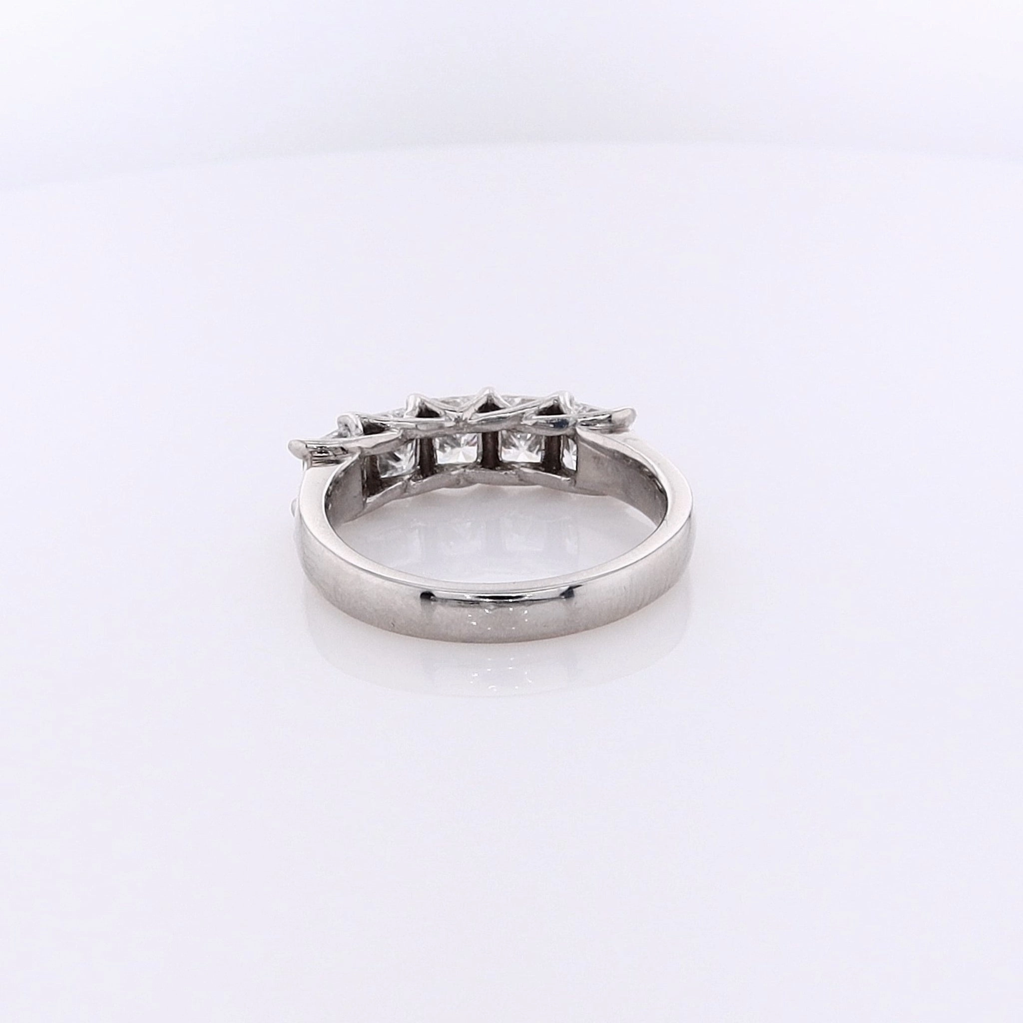 Estate Platinum Diamond Trellis Wedding Band