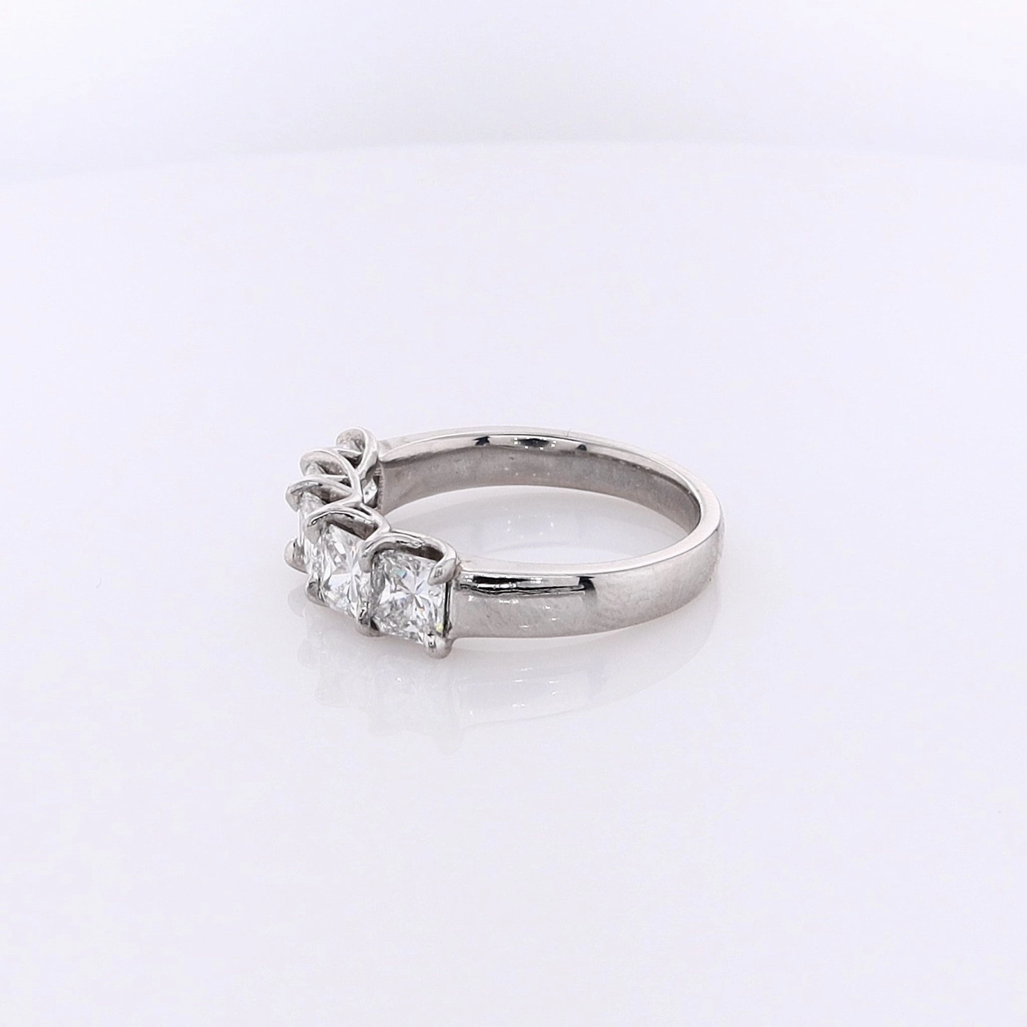 Estate Platinum Diamond Trellis Wedding Band