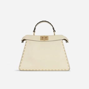 Fendi - Small Peekaboo ISeeU - Off-white Smooth Calfskin GHW - Pre-Loved