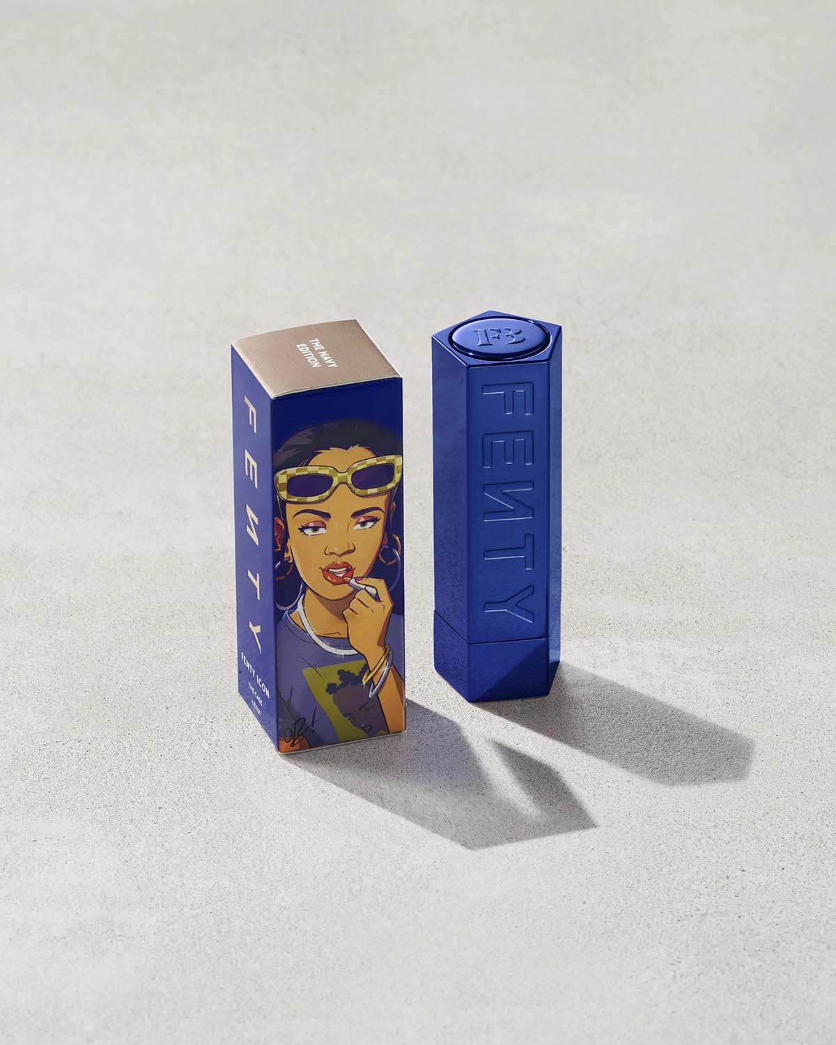 Fenty Icon The Case Semi-Matte Refillable Lipstick ?? Navy Edition