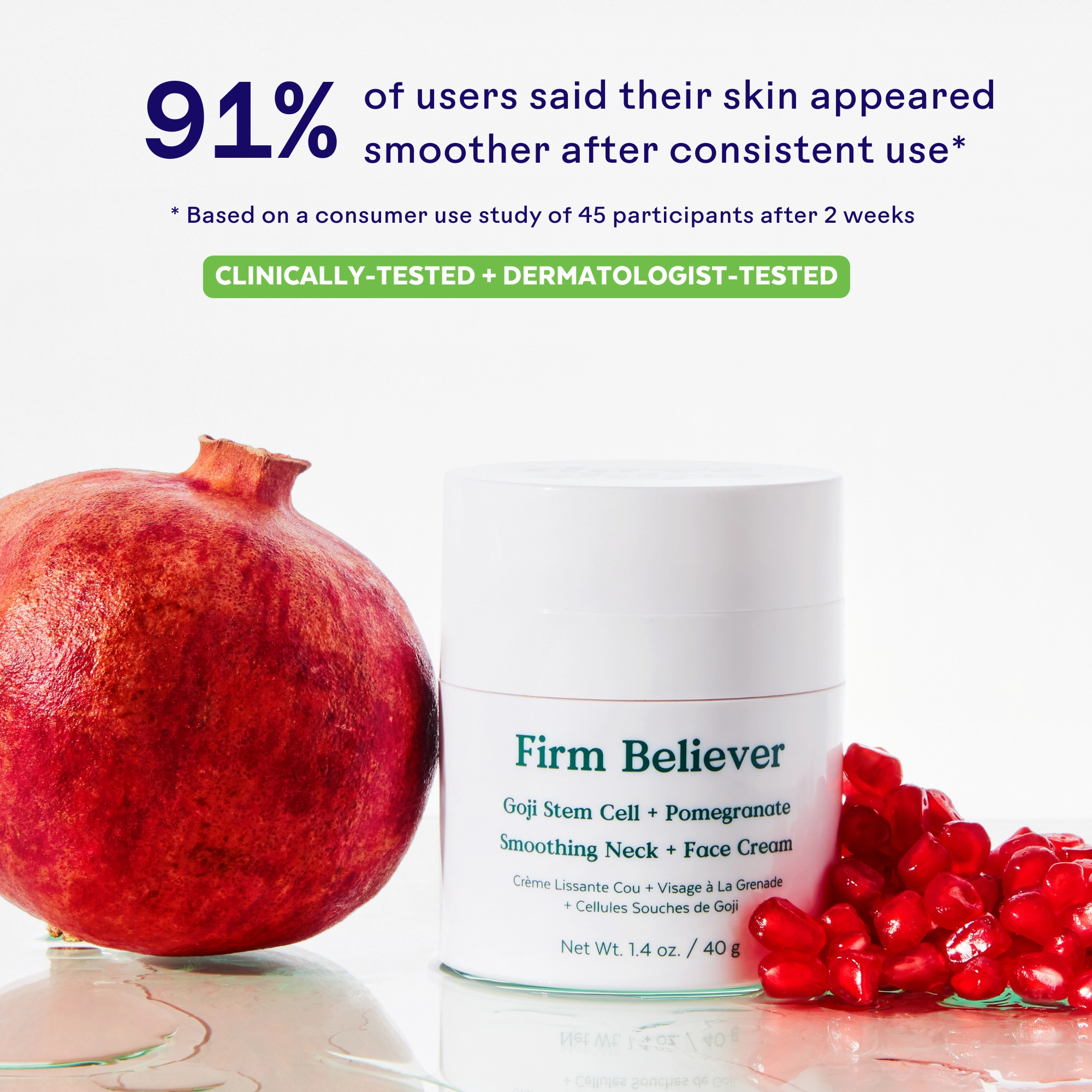 Firm Believer Goji Stem Cell   Pomegranate Smoothing Neck   Face Cream