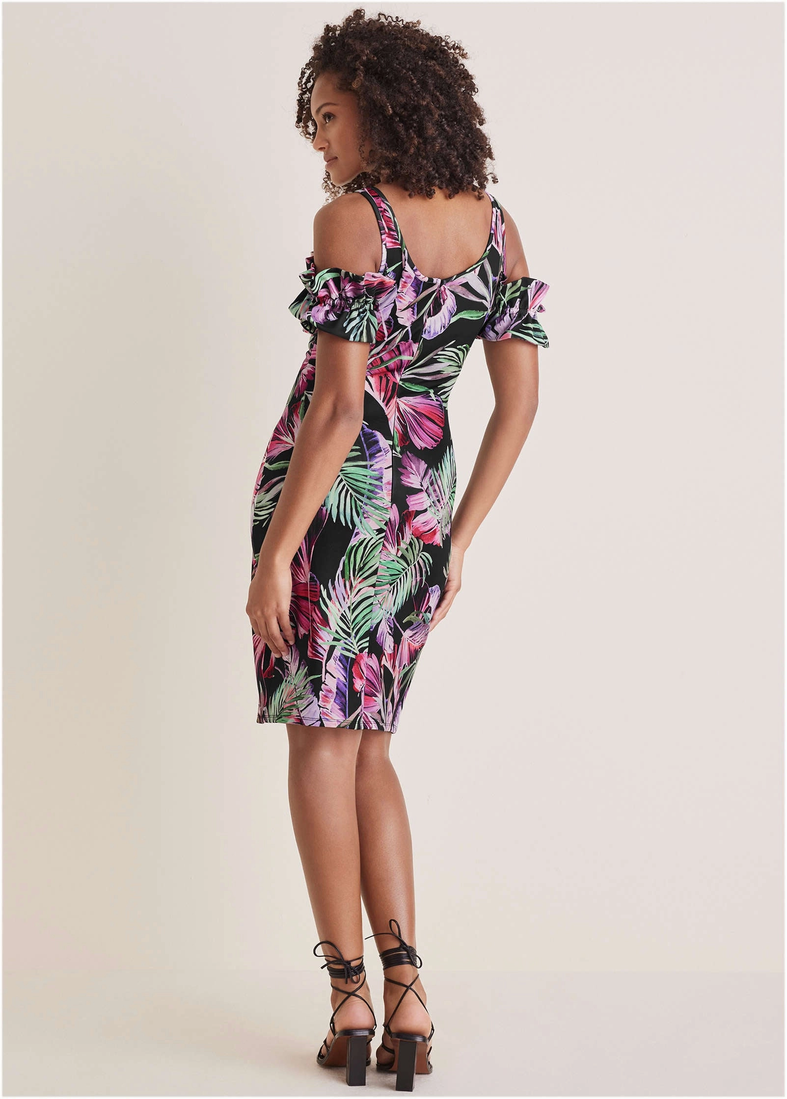 Floral Cold Shoulder Mini - Illuminated Jungle