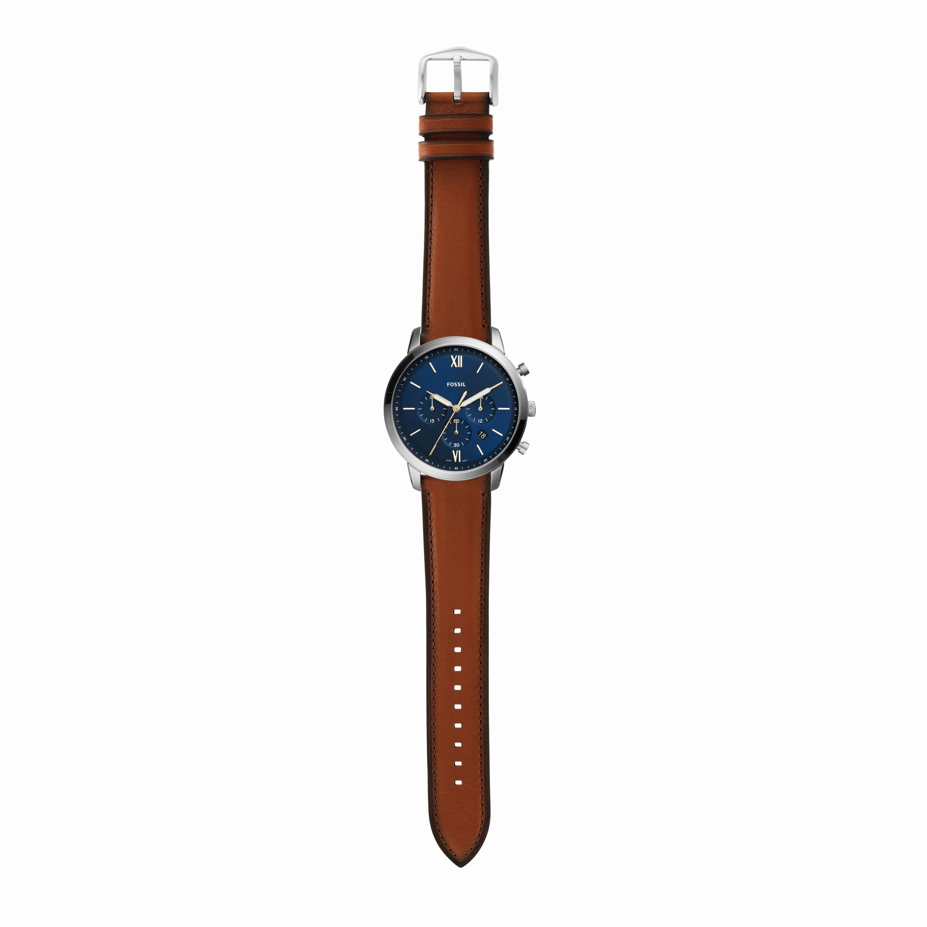 Fossil Neutra Chronograph Leather Watch & Matching Bracelet Set FS5708SET