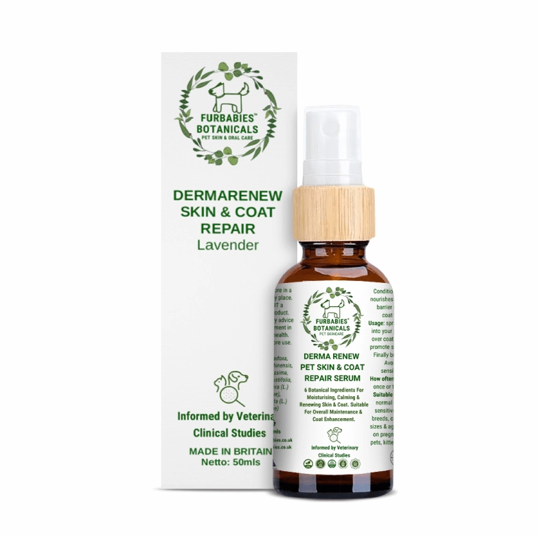 Furbabies Botanicals DermaRenew Lavender Calming Skin & Coat Repair Serum for Itchy, Balding, Smelly Dogs