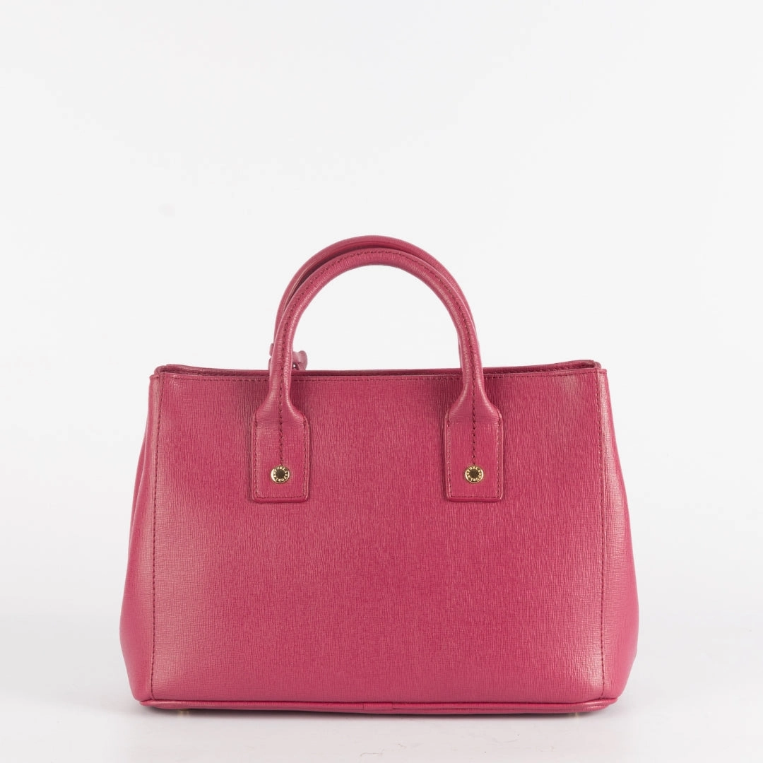 Furla Pink Leather Linda Satchel