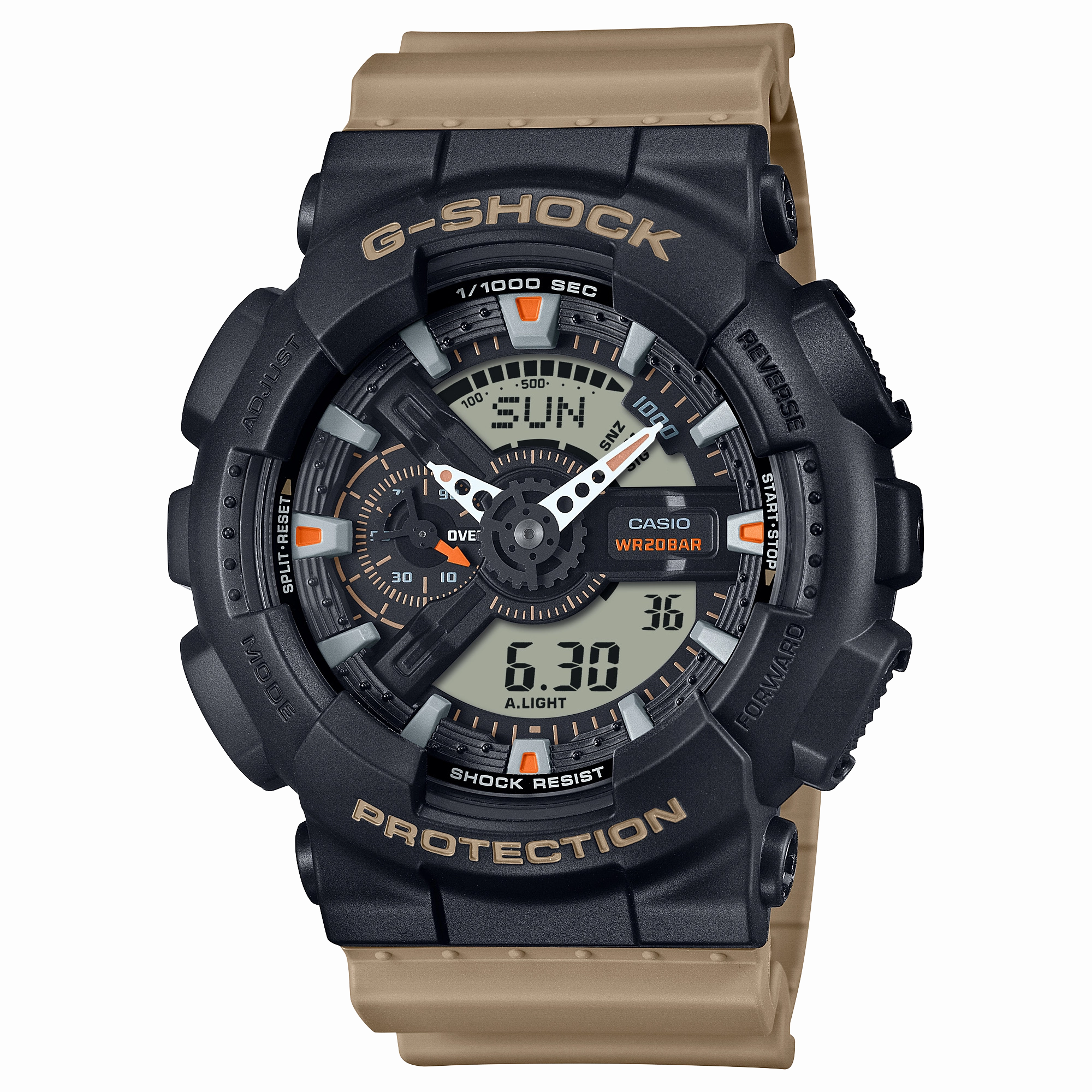 G-Shock Analog Digital Brown Resin Band Watch GA110TU-1A5