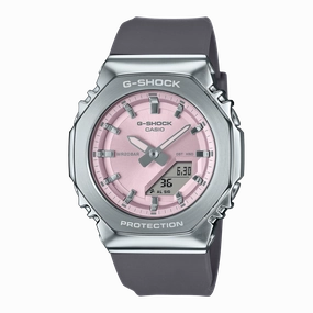 G-Shock Analog Digital Pink Dial Grey Resin Band Watch GMS2110-4A