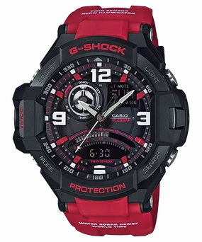G-Shock Aviation Black Dial Red Resin Watch GA1000-4B