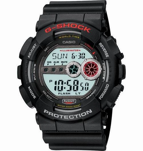 G-Shock Chronograph Watch with Super LED Display GD100-1A