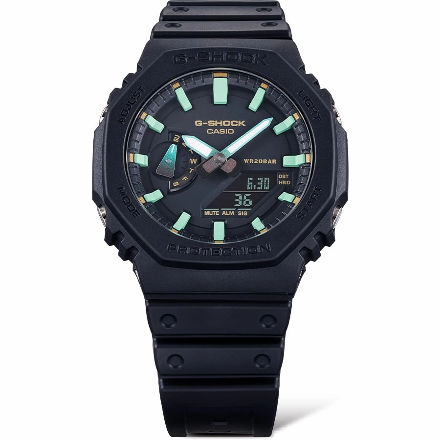 G-Shock Digital Black Resin Band Men's Watch GA2100RC-1A