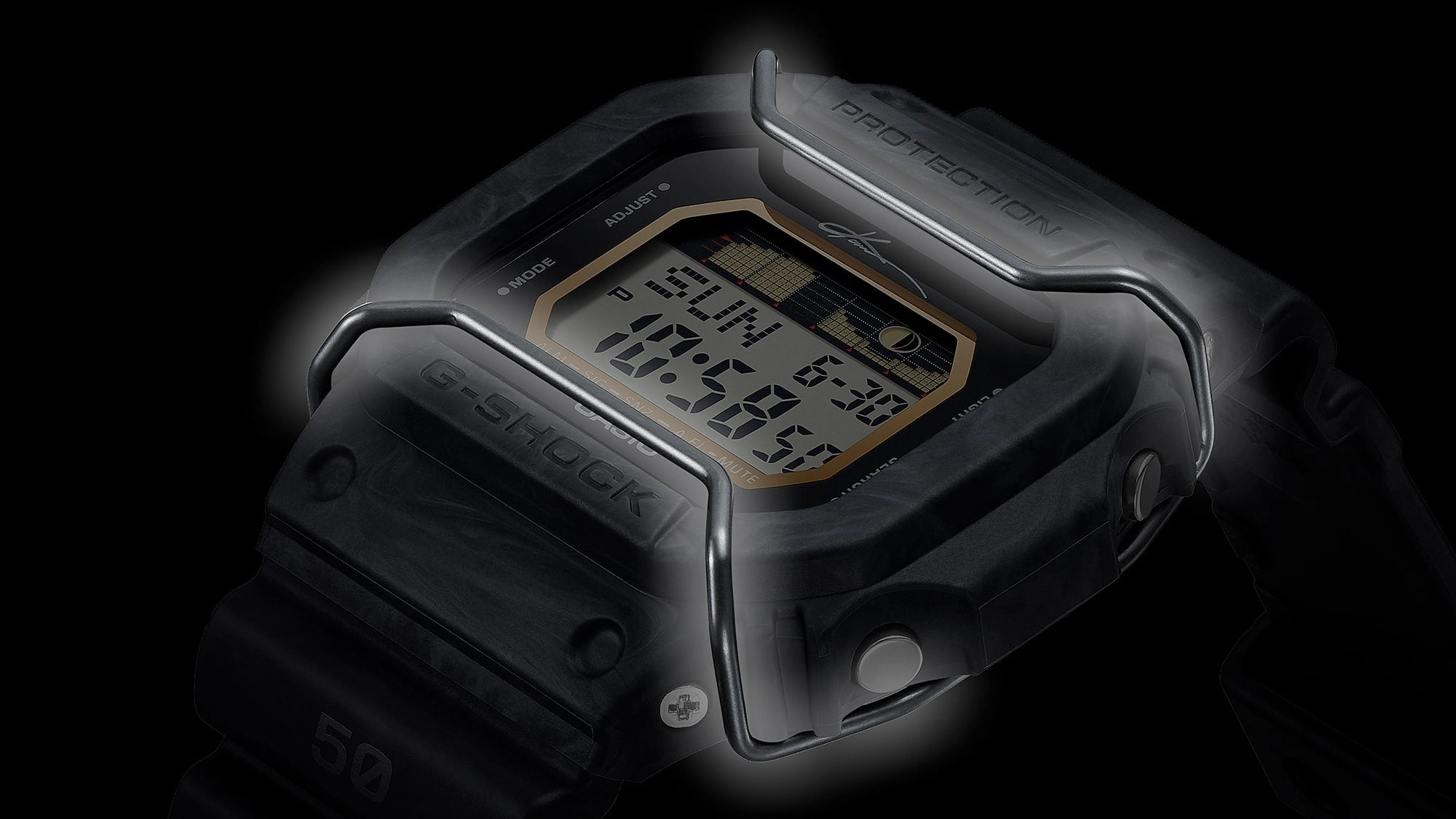G-Shock G-Glide Grey Dial Black Resin Band Watch GLX5600KB-1D