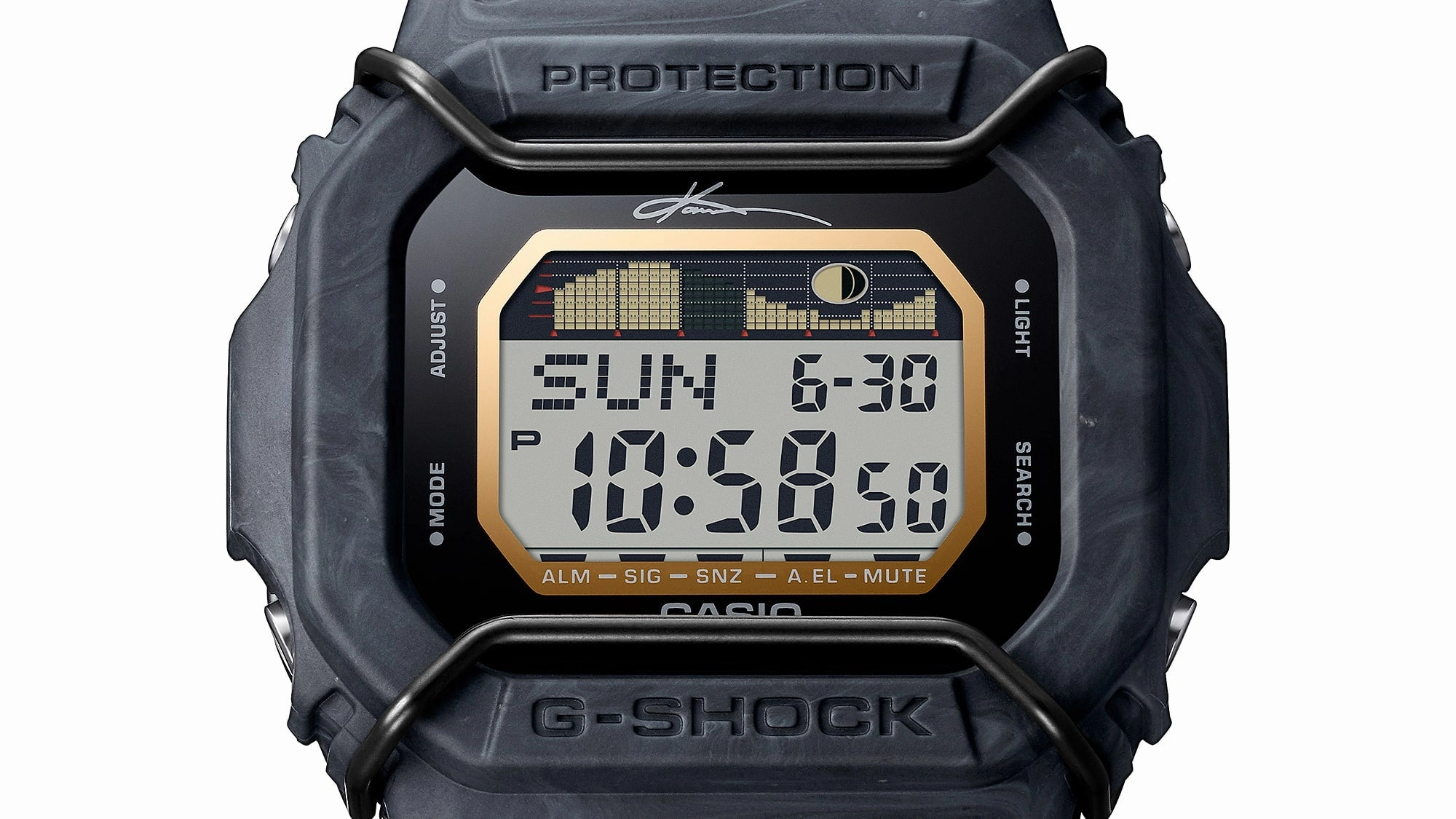 G-Shock G-Glide Grey Dial Black Resin Band Watch GLX5600KB-1D