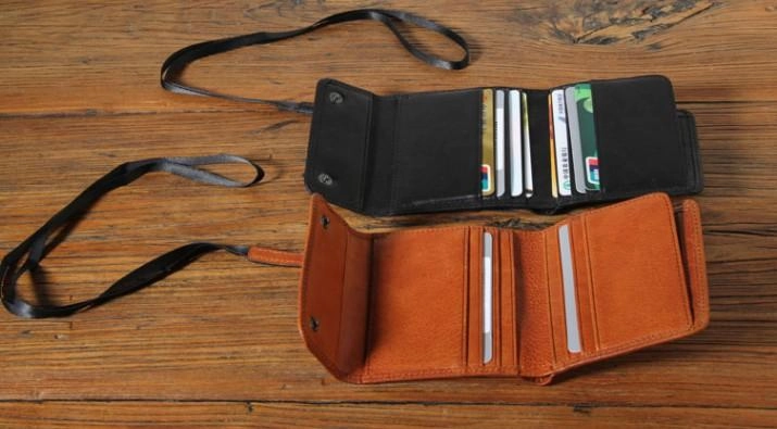 Genuine Leather Mens Cool billfold Leather Wallet Men Small Wallets Trifold for Men