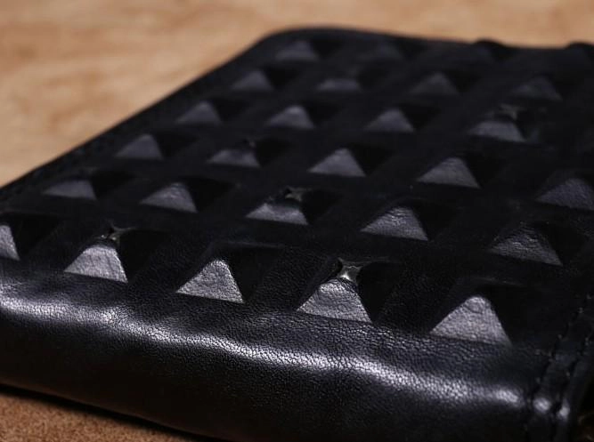 Genuine Leather Mens Cool billfold Leather Wallet Men Zipper Wallet Bifold for Men