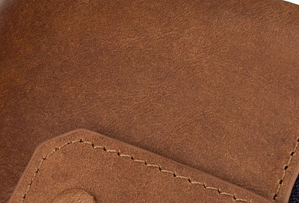 Genuine Leather Mens Zip Wallet Cool billfold Slim Bifold Wallet Card Wallet Purse for Mens