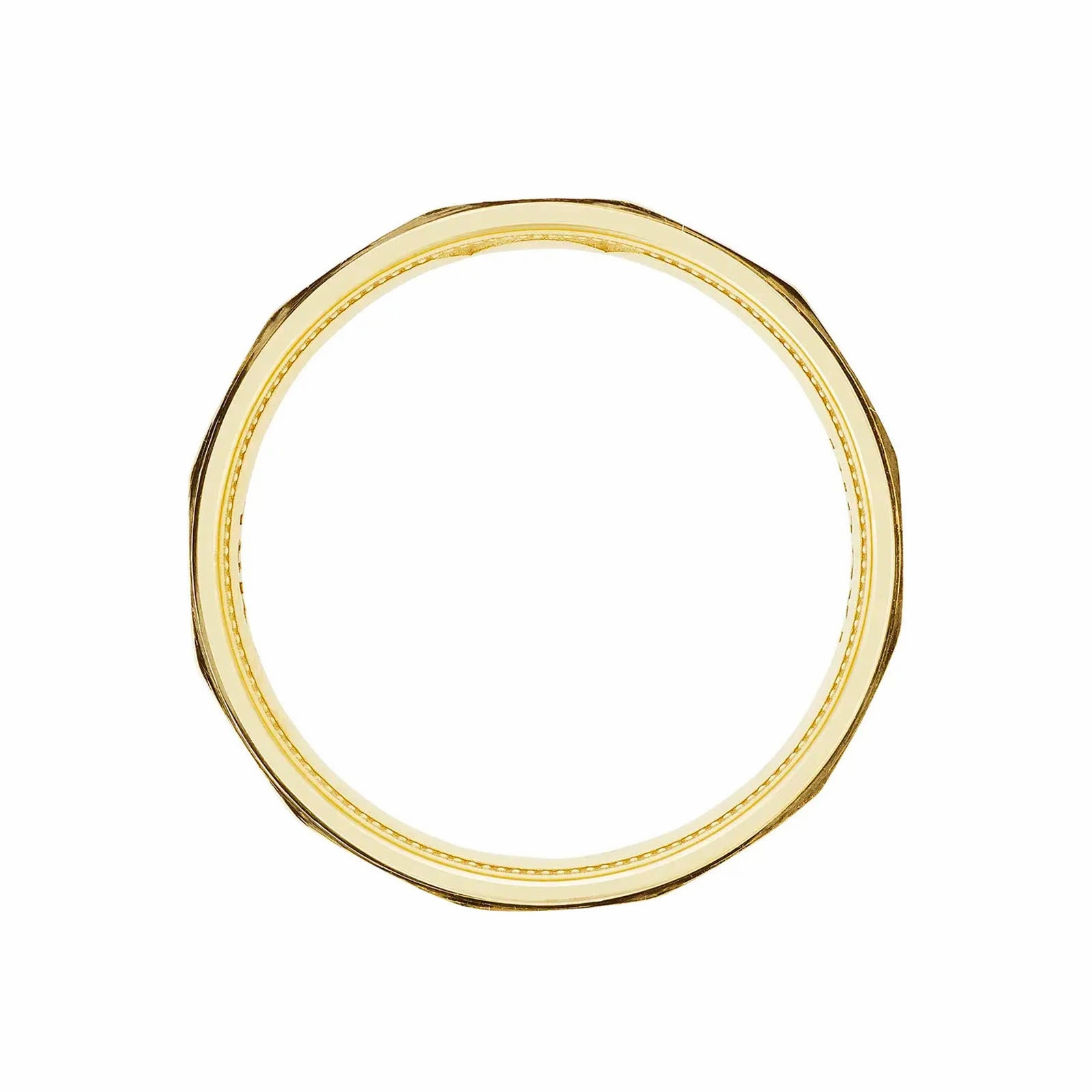 Geometric Faceted Satin Finish Band