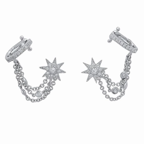 Glow Star Cuff and Chain - White