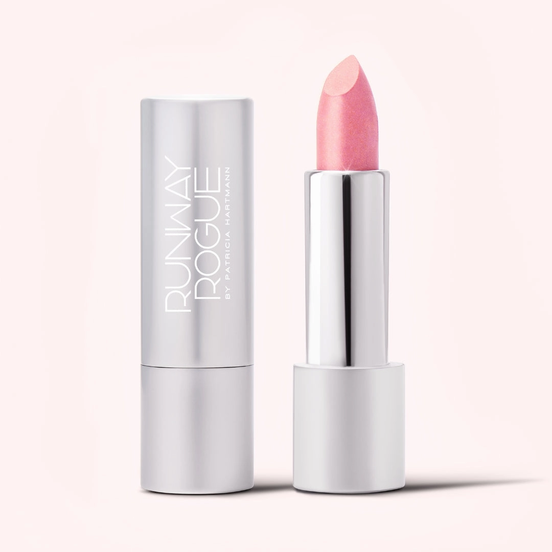 Go See Crme | A Sheer Pale Pink with Gold and Rose Shimmer Lipstick