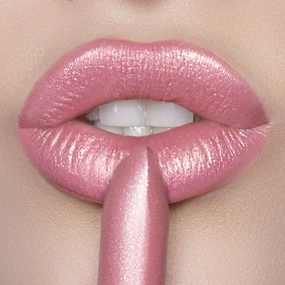 Go See Crme | A Sheer Pale Pink with Gold and Rose Shimmer Lipstick