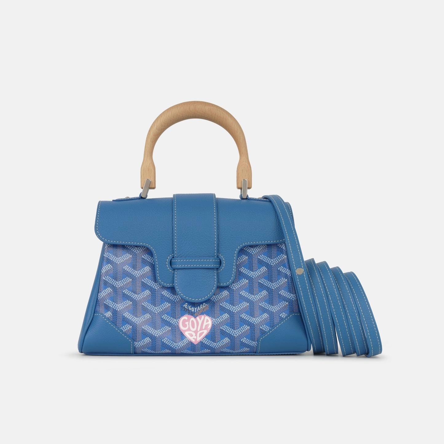 Goyard - Sa?gon Souple Mini Bag - Blue Goyardine PHW - Unused